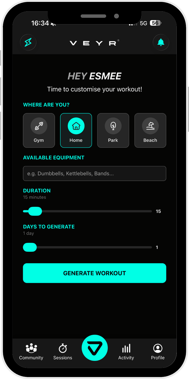Vey R Sysm VEYR® — AI Powered Fitness That Adapts to You